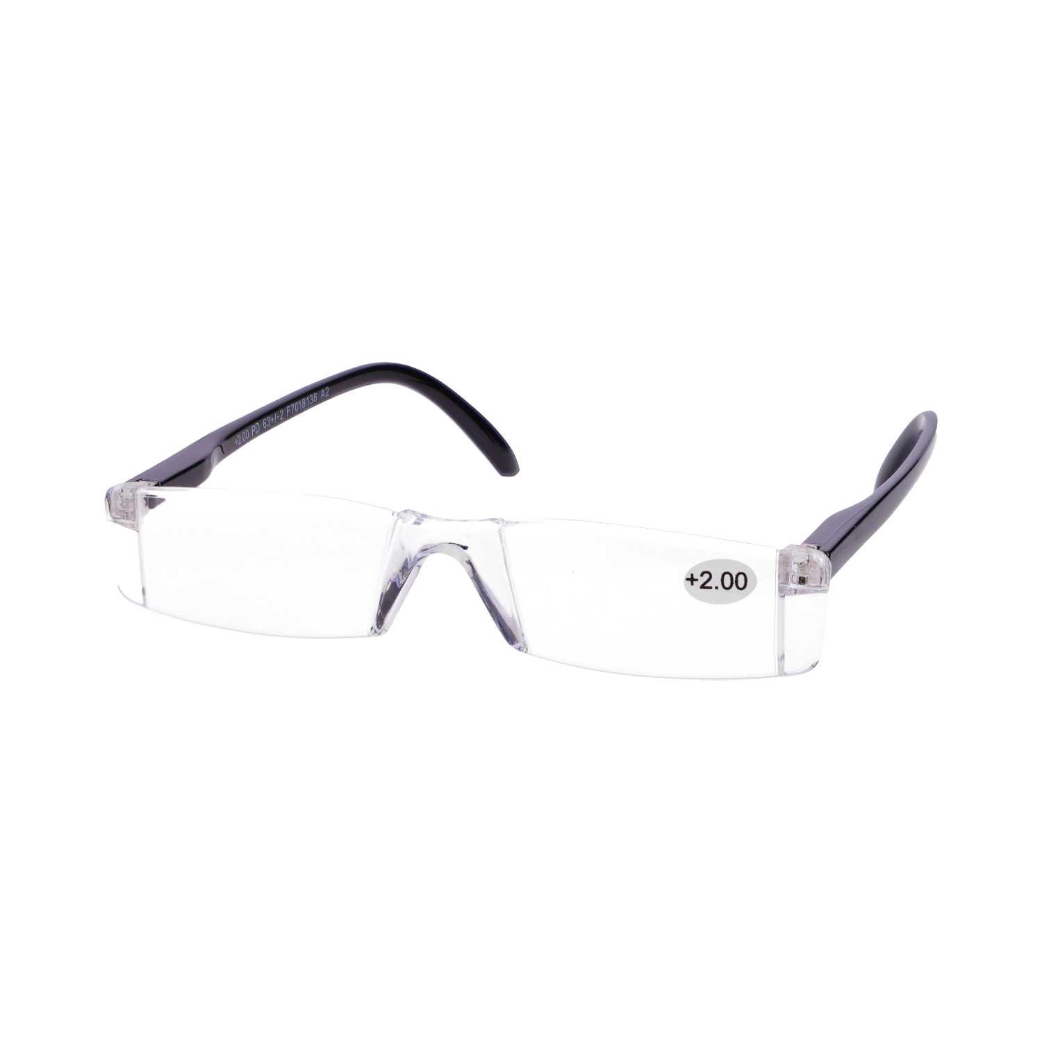 Star Optic Lesehilfe MD7 aus Kunststoff +2 Dioptrien klar schwarz