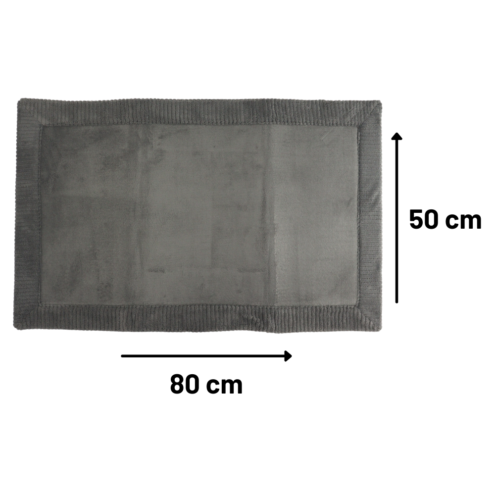 Orange85 50 x 80 cm polyester badmat - Grey