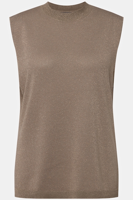 Pullunder, Metallic-Schimmer, Rundhals, ärmellos