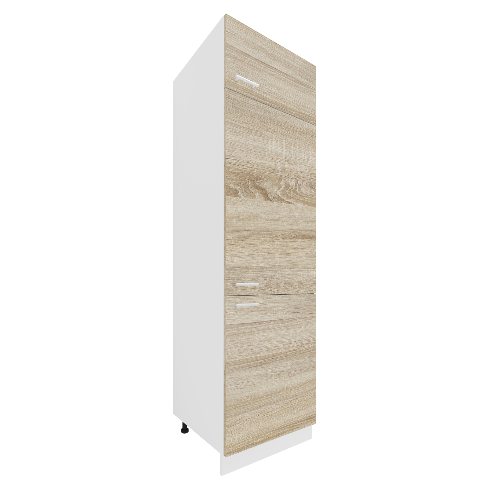 Hochschrank ESILO - weiß - Sonoma Eiche - 60 cm