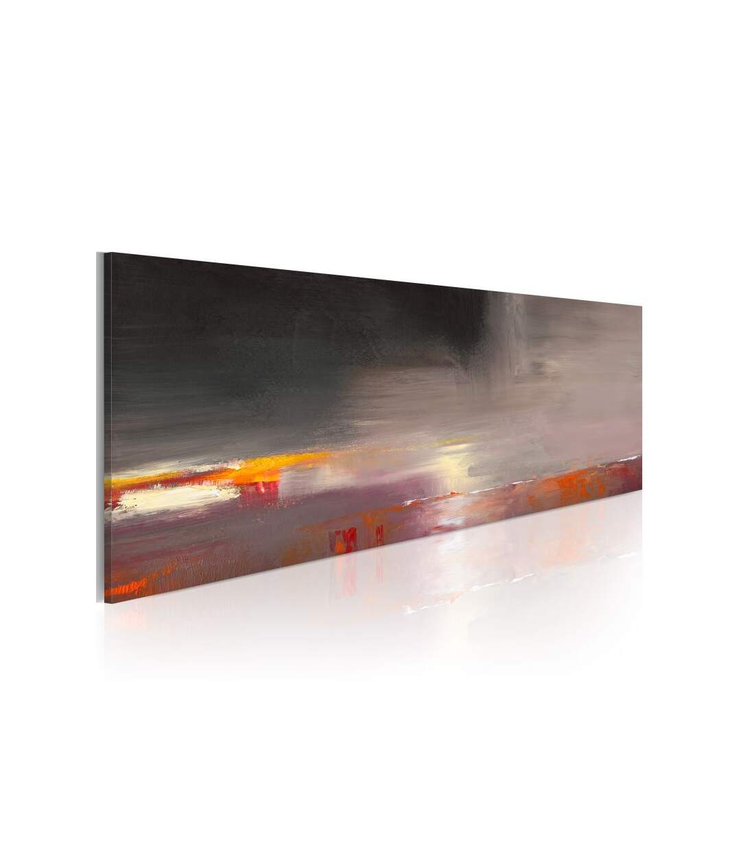Paris Prix - Tableau Peint à La Main mer Cachée Dans Le Brouillard 40x100cm