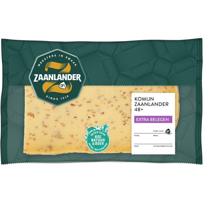 AH Zaanlander Extra belegen 48+ komijn plakken
