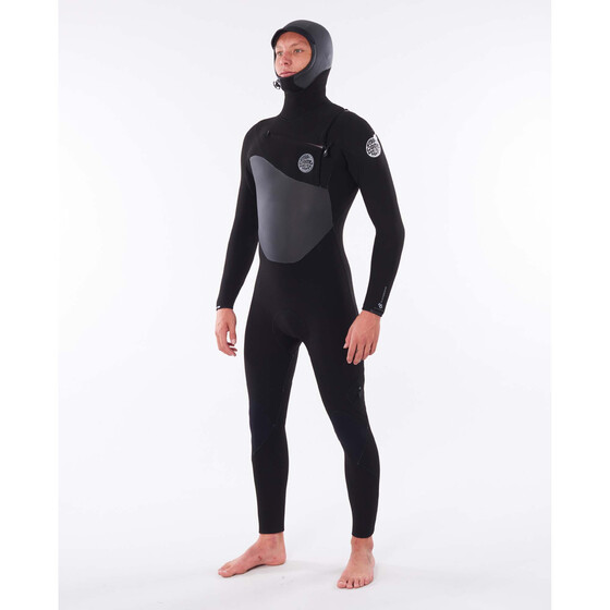 Rip Curl Herren Neoprenanzug FLASHBOMB 6/4 HOOD C/ZIP  BLACK  FA22
