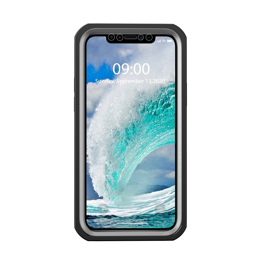 2in1 iPhone 12 / iPhone 12 Pro 2in1 360° Hybrid Outdoor Schutz Hülle   Displayschutz - Schwarz