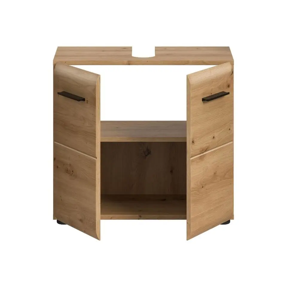 Hioshop Ice wastafel 2 deuren eiken decor