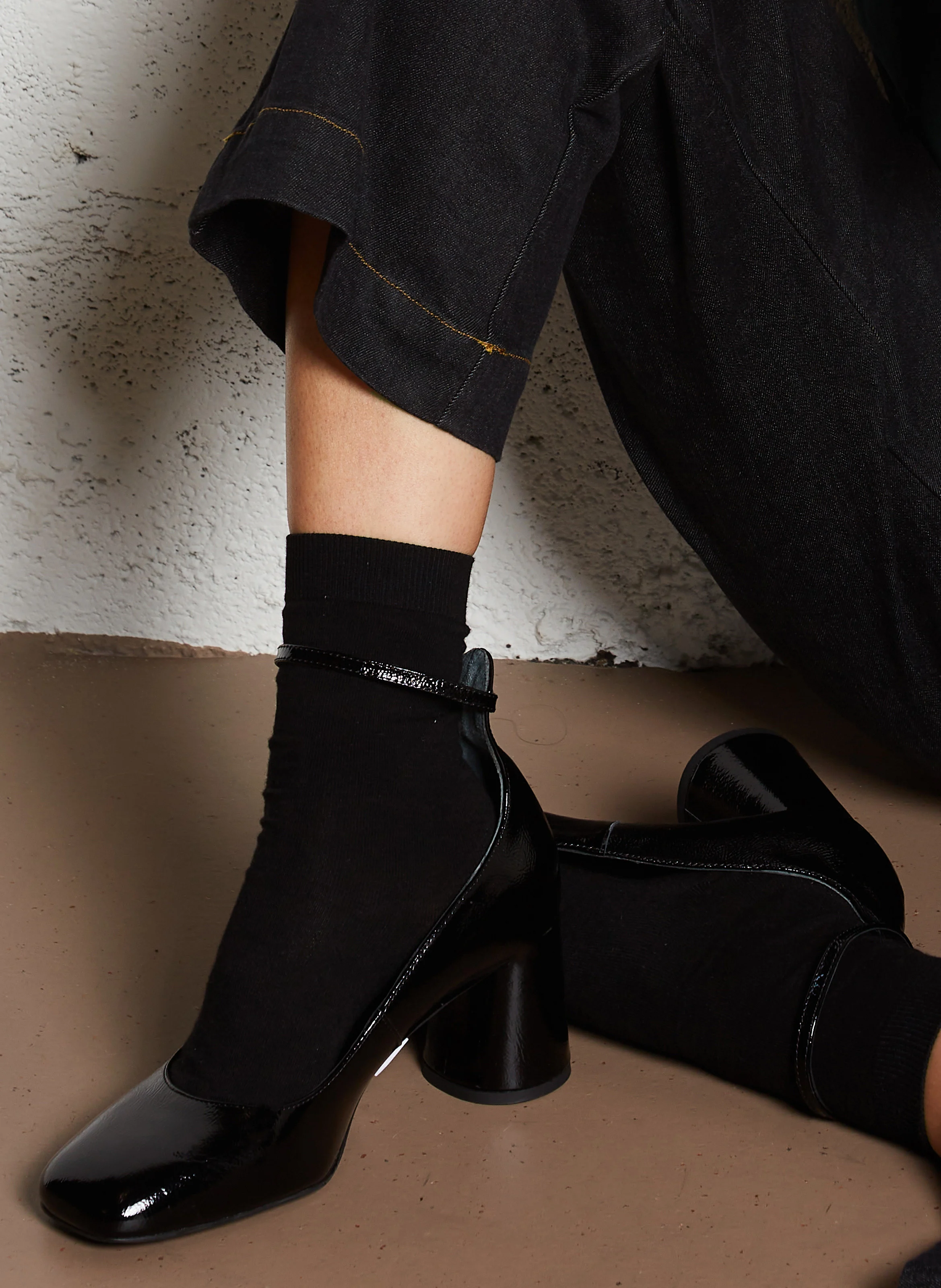 INDIRA - Escarpins en cuir vernis| Noir