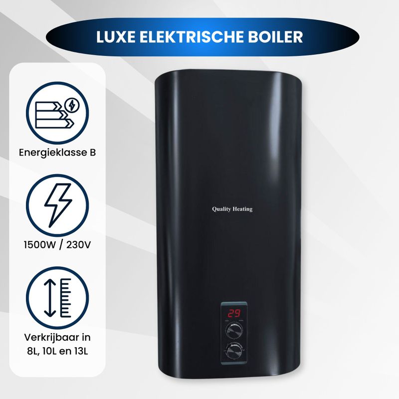 Quality Heating - Elektrische Boiler - 50 Liter - Energieklasse B - 2000 Watt