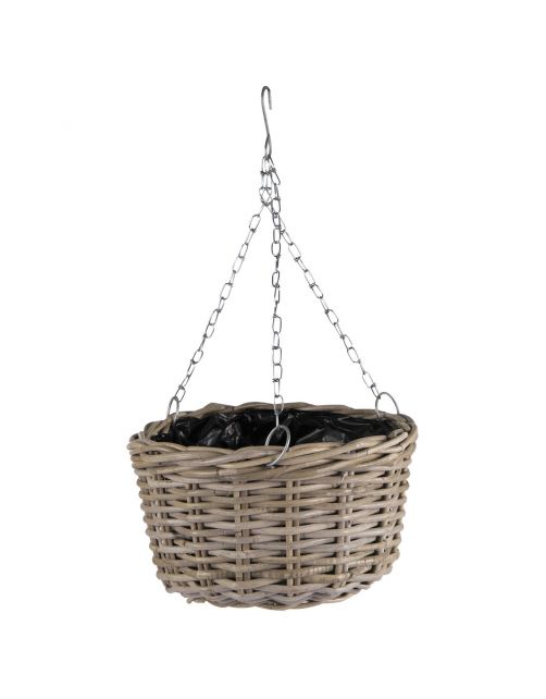 Mega Collections Hanging Basket Lana - Bloempotten - Ø30x18 cm Bruin