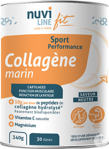 Nuviline Collagène Marin Sport Saveur Neutre Pot 340g