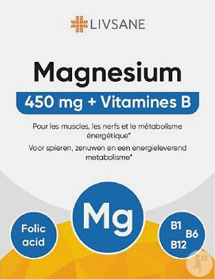 Livsane Magnésium 450mg + Vitamines B 90 Comprimés