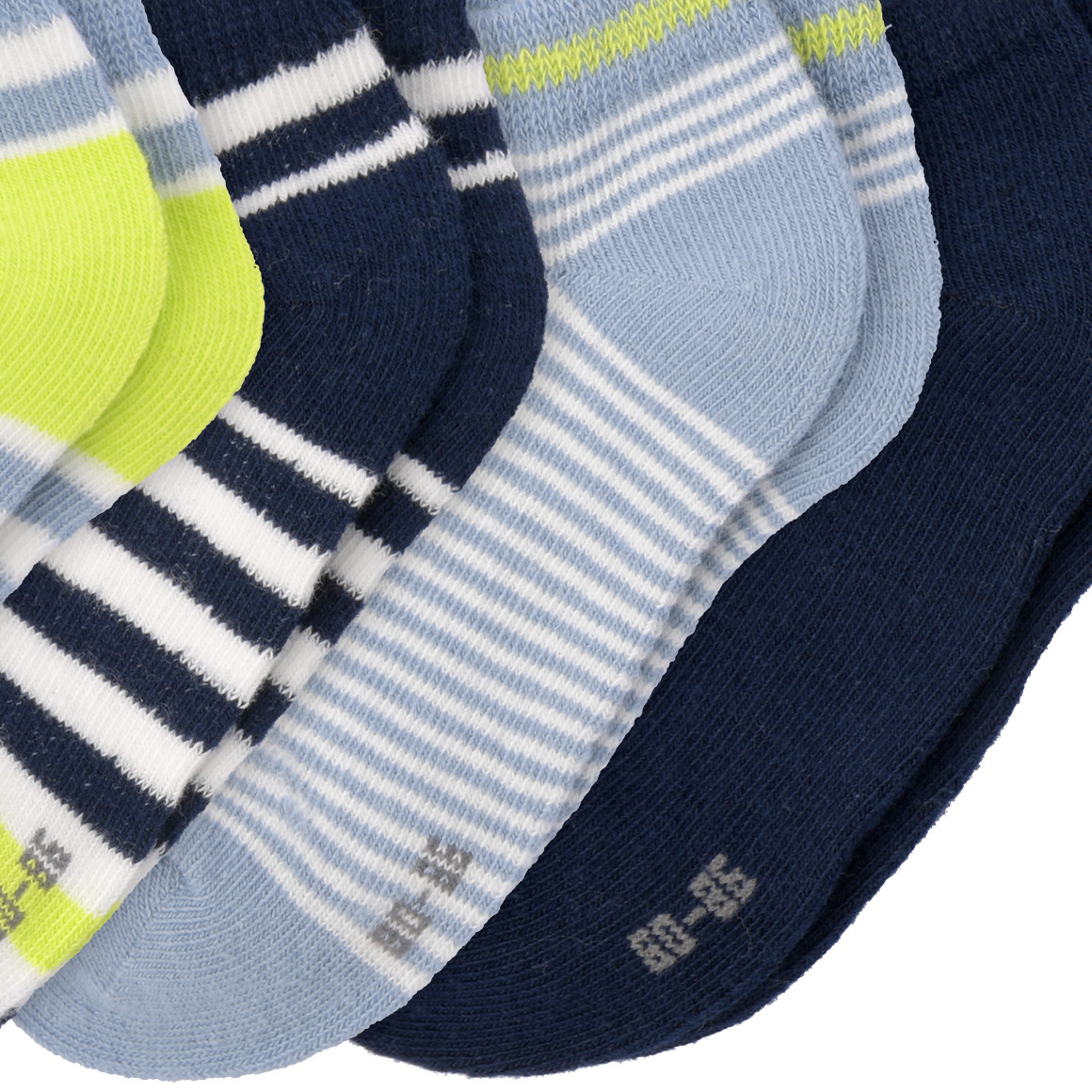 Topomini 5 Paar Baby Sneaker-Socken im Set dunkelblau / hellblau