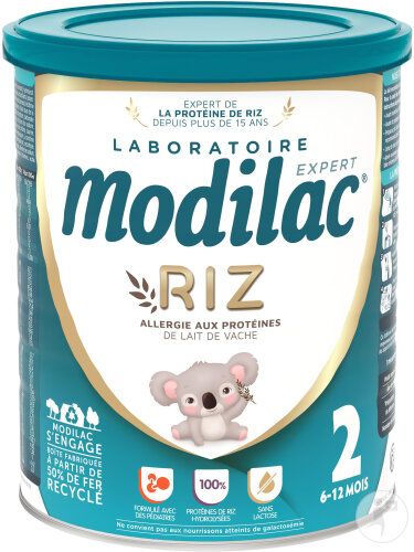 Modilac Expert Riz 2 Allergie Aux Protéines De Lait De Vache 6-12 Mois 800g