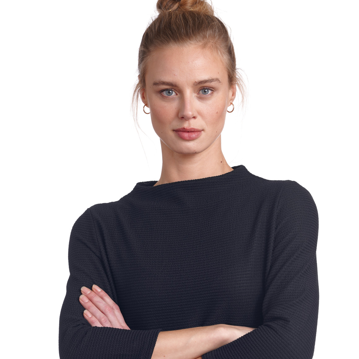 Gina Benotti Damen Kleid mit kurzem Stehkragen dunkelblau