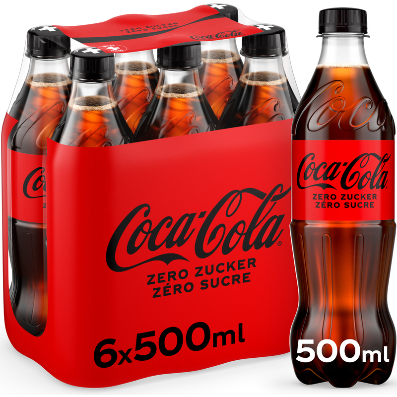 Coca-Cola Zero, 50 cl, 6 Stück