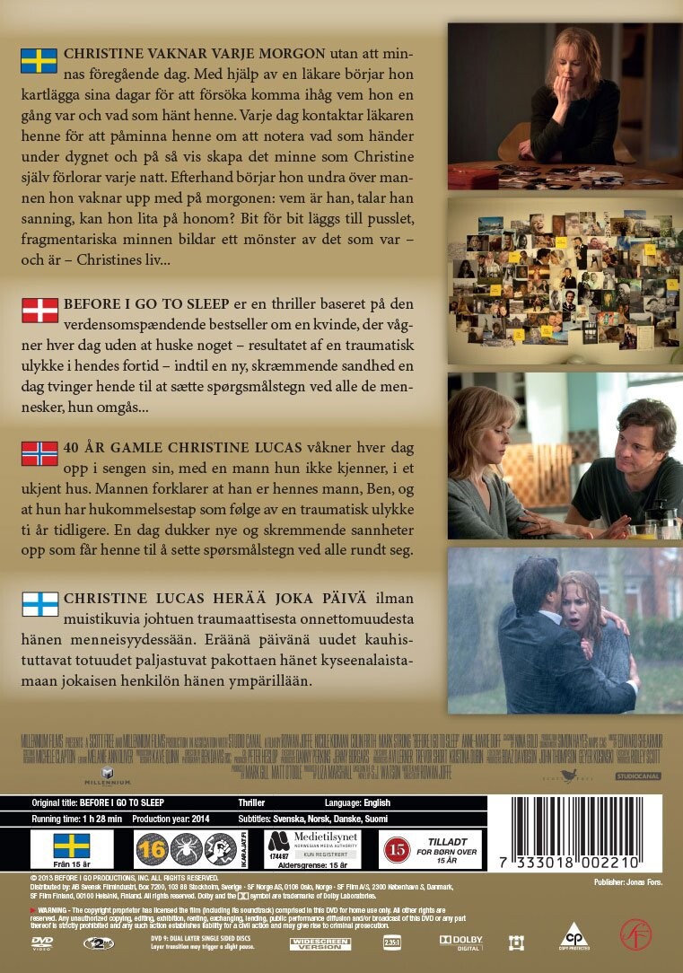 Before I Go To Sleep - DVD