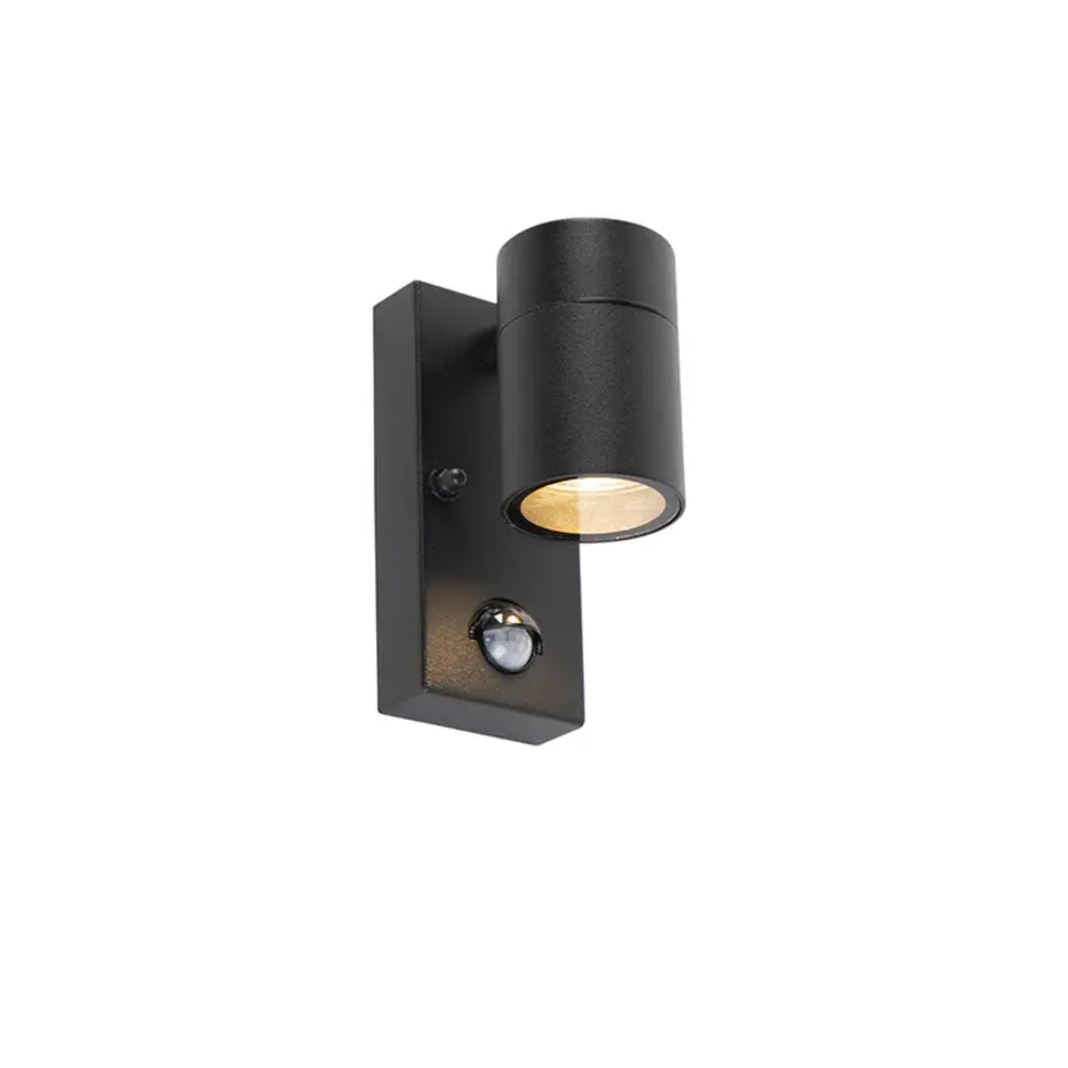 Qazqa buitenlampen met sensor solo zwart gu10