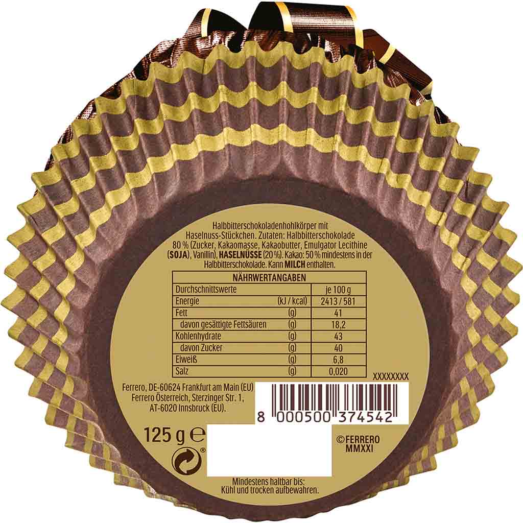 Grand Ferrero Rocher Zartbitter 125g MHD:20.4.25