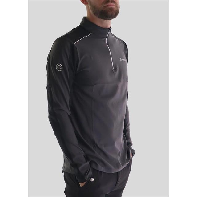 Trainingsshirt Montar Polo Longsleeved Men Donkergrijs
