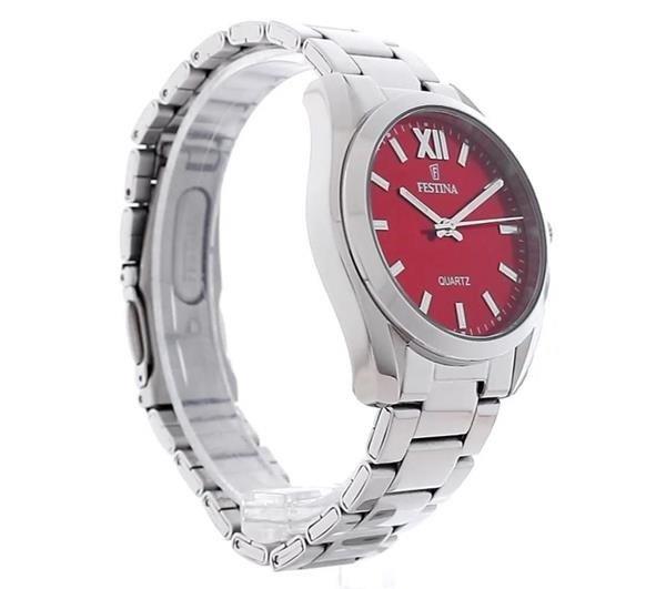 Festina Unisex Festina Silver Red Face Watch