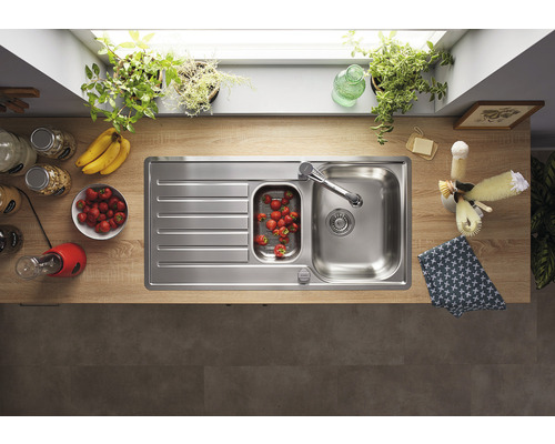 Blanco LANTOS II 6 S-IF spoelbak, 1000 x 500 mm, roestvrij staal, geborstelde afwerking, 526628