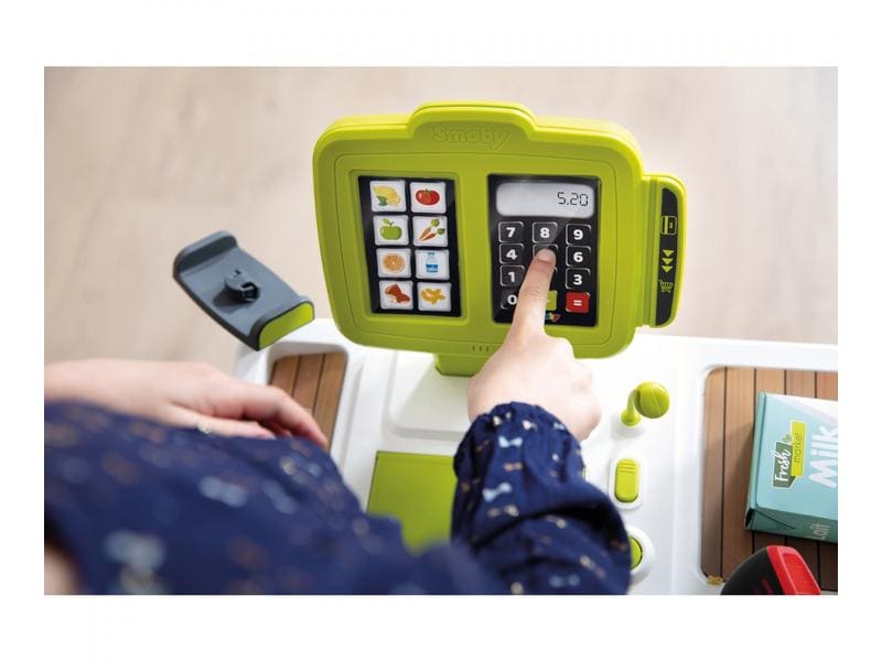 Smoby Kaufladen Fresh Market Bio-Supermarkt mit elektronischen Funktionen und viel Zubehör