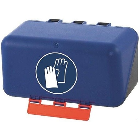 Boîte de rangement - Gants protection - Bleue/Transparente