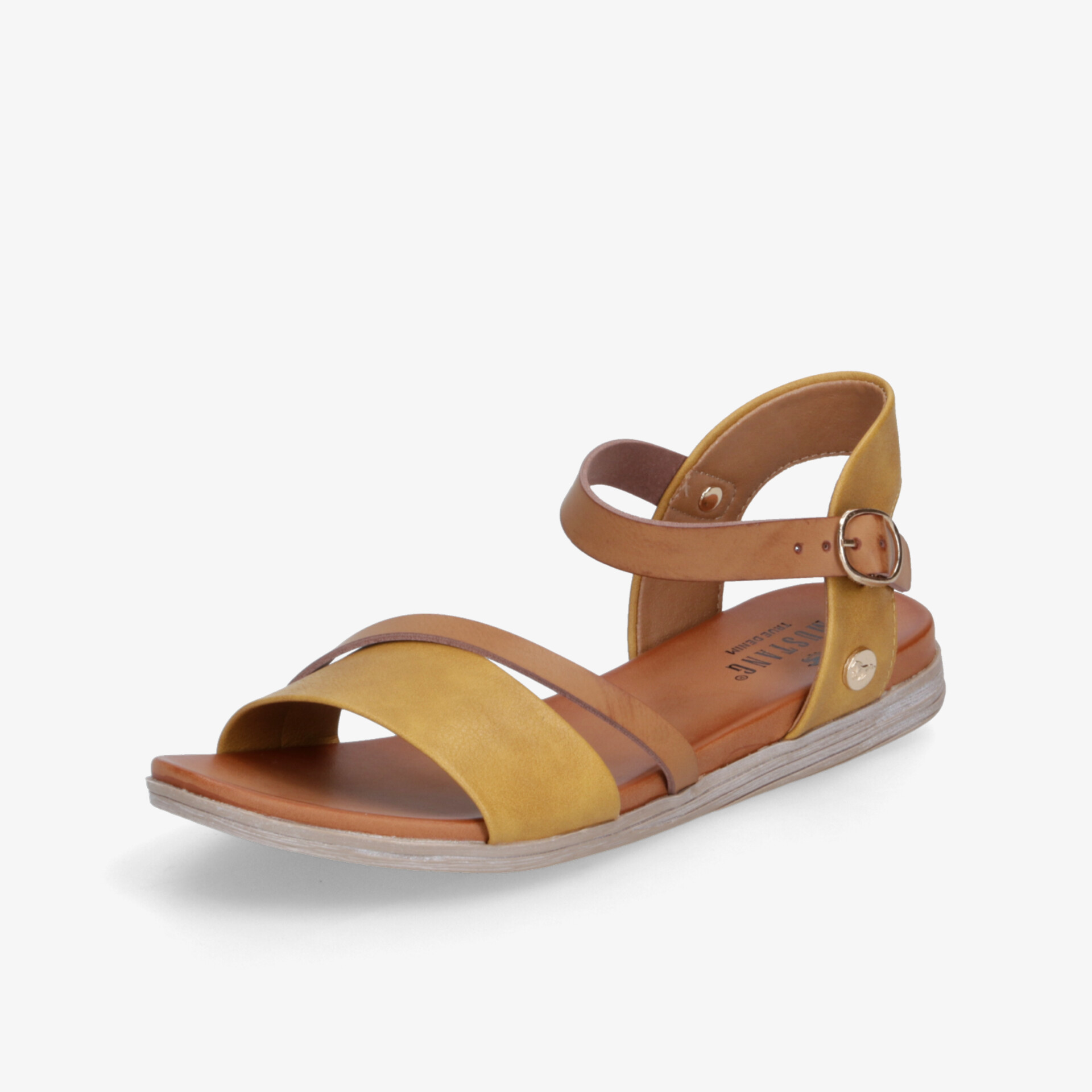 MUSTANG Damen Riemchensandalen gelb
