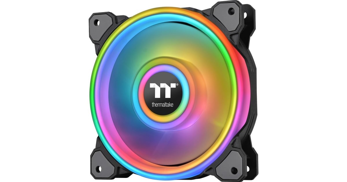 ThermaltakeRiing Quad 14 RGB Radiator Fan TT Premium Edition Single Fan Pack case fan  (Zwart, 140 x 140 x 25 mm)