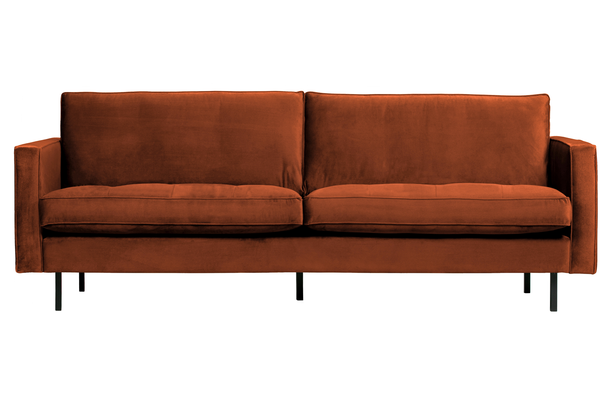 BePureHome 2,5-zitsbank Rodeo fluweel Rodeo Bank Fluweel 2,5-zits - Roest