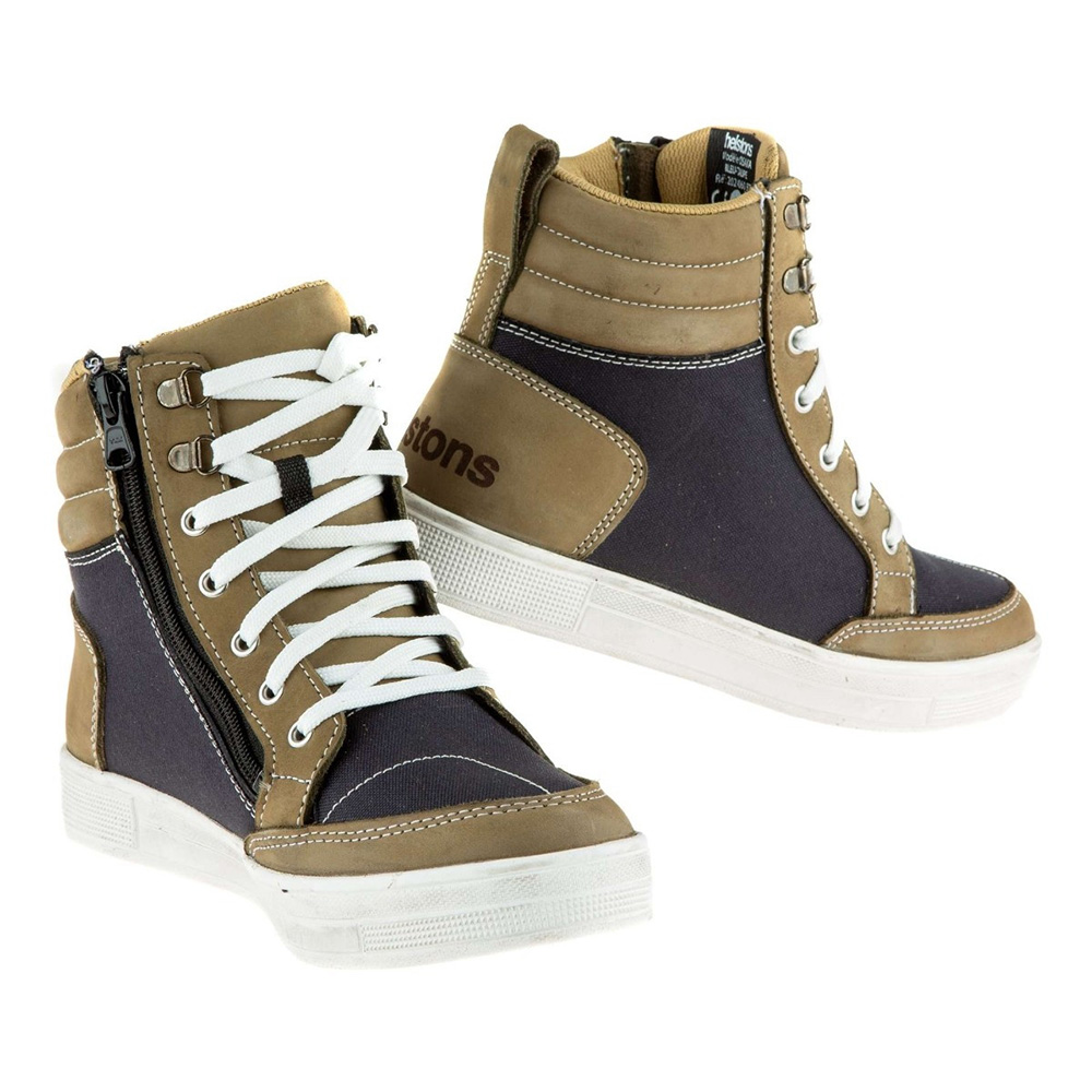 Helstons - Baskets Osaka - tissu Taupe / Bleu