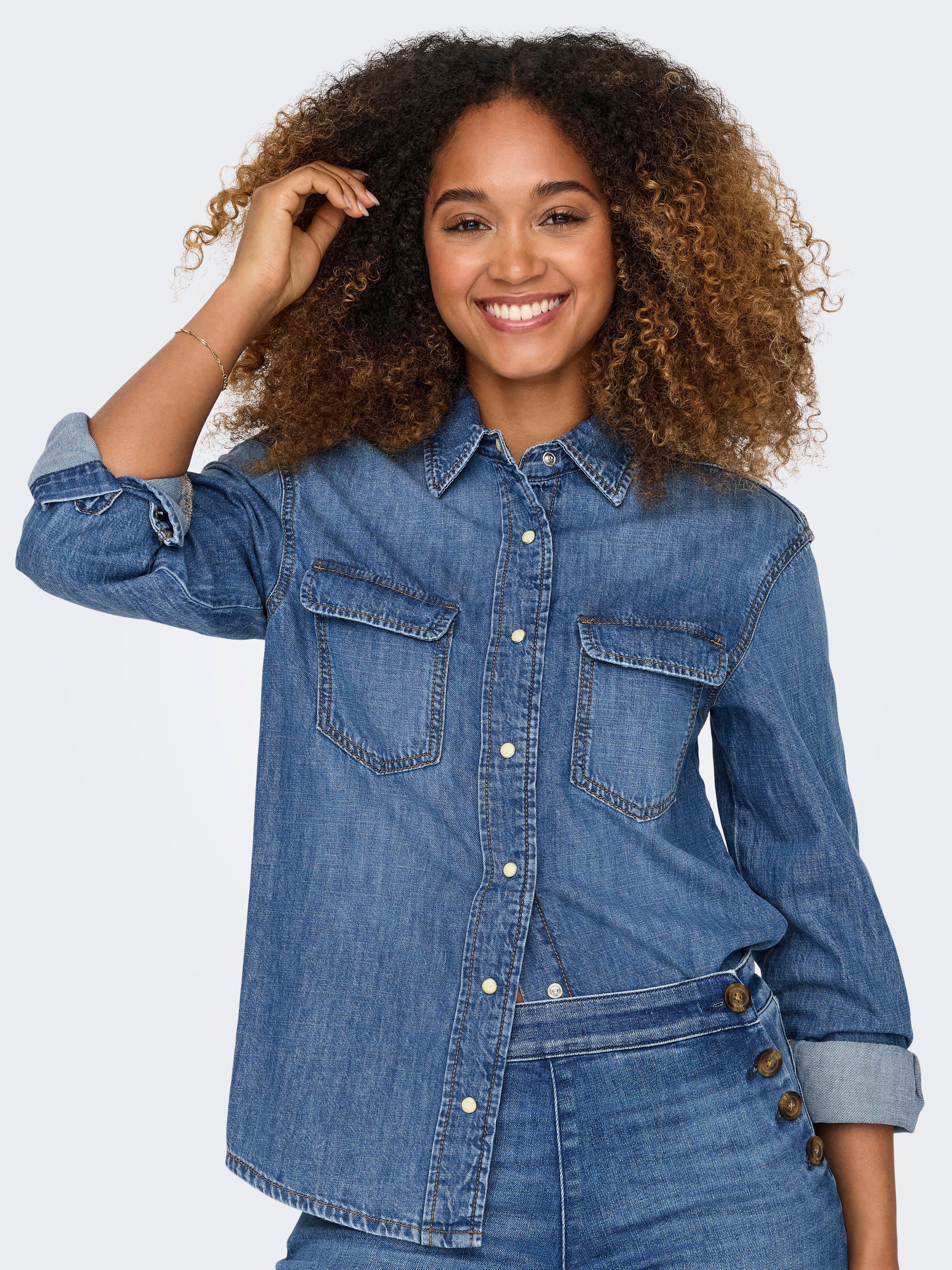 ONLSEVIGNY Hemd Dark Blue Denim