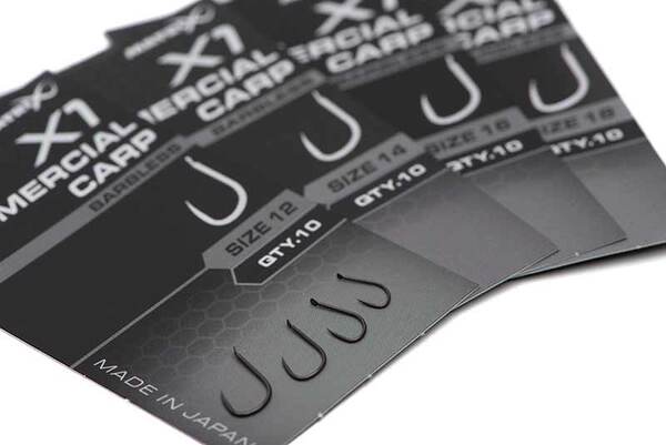 Hameçons Sans Ardillon Matrix X1 Commercial Carp – 10 Pièces