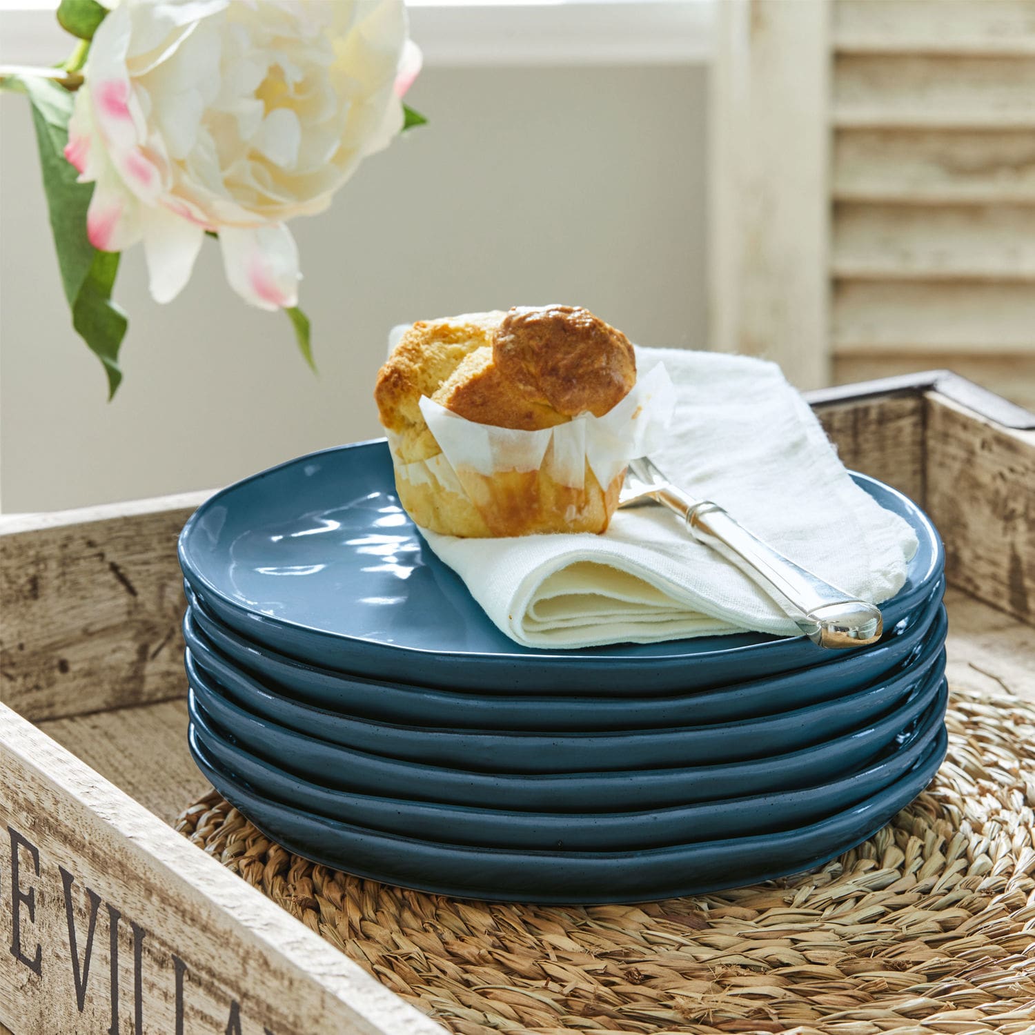 Dessertteller 6er Set Biarré blau