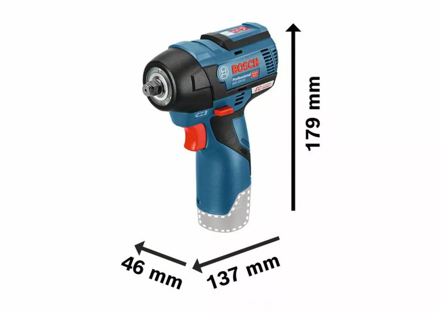 Bosch GDS 12V-115 12V Li-ion Accudraaislagmoeraanzetter (2x3.0Ah) in L-Boxx - 115 Nm