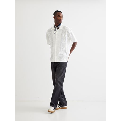 Woodbird Banks Flower Skjorte, Off White, L