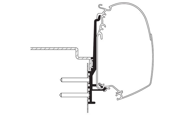 Thule Markisenadapter Wand Knaus Tourer CUV - 3 Meter