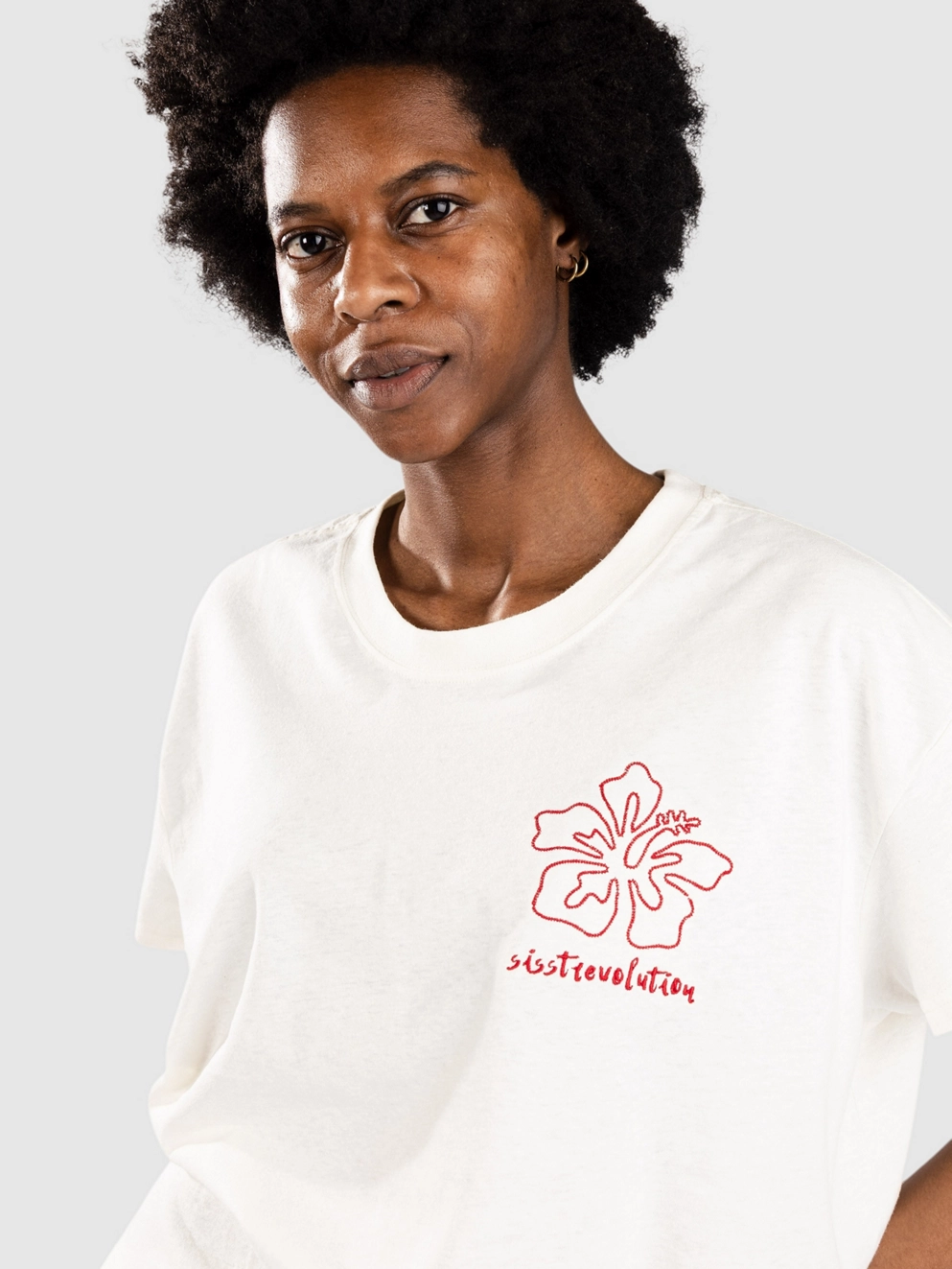 Sisstr Hibiscus T-Shirt vintage white