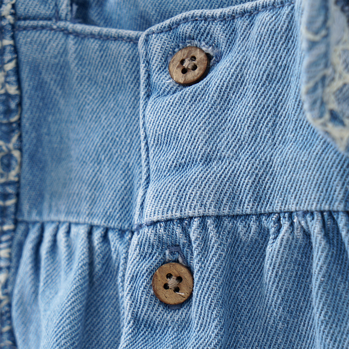 Topomini Pure Collection Newborn Overall in Denim-Optik blau