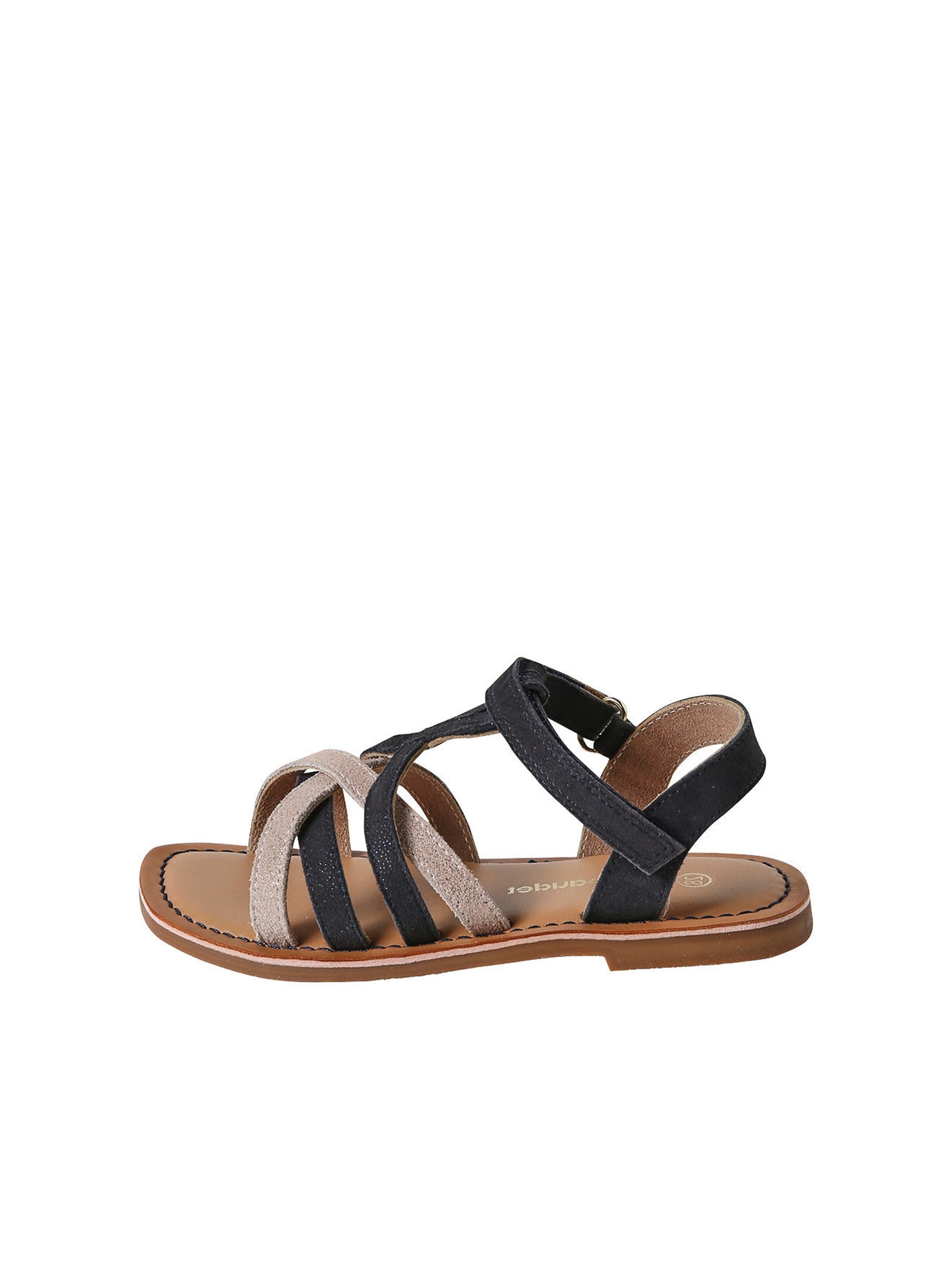 Vertbaudet Kinder Leder-Sandalen mit Anziehtrick set blau