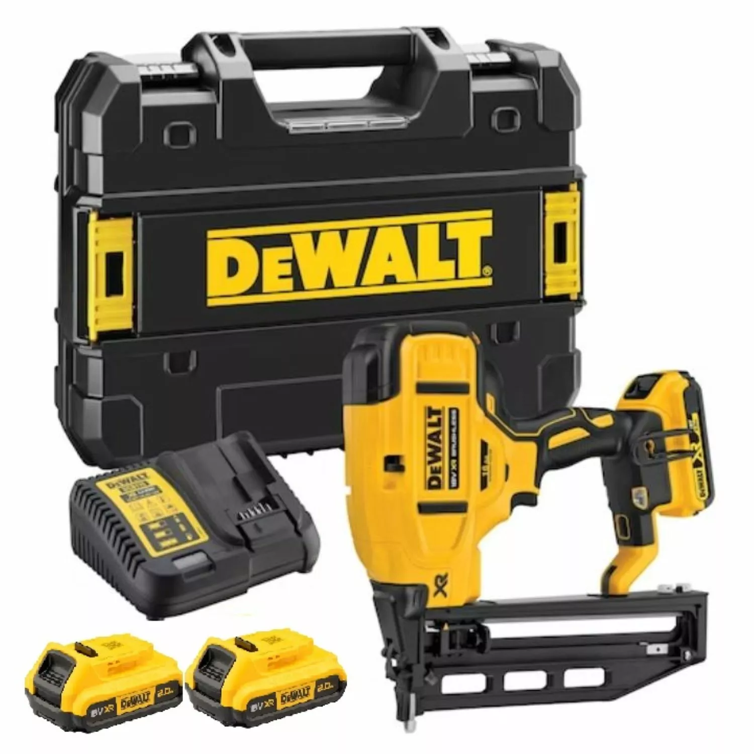 DeWALT DCN662D2 18V Li-Ion Accu afwerktacker set (2x 2.0Ah accu) in TSTAK -  32-64mm - koolborstelloos