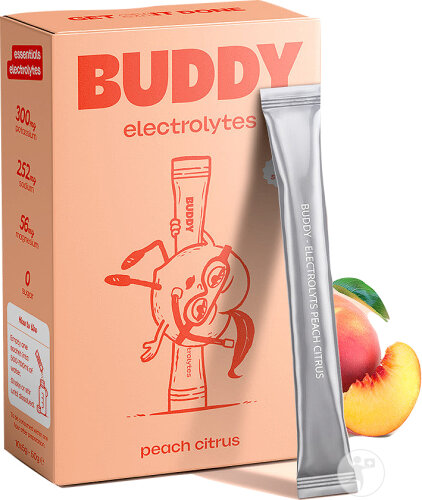 Buddy Electrolytes Pêche Agrumes Sticks 10x5g