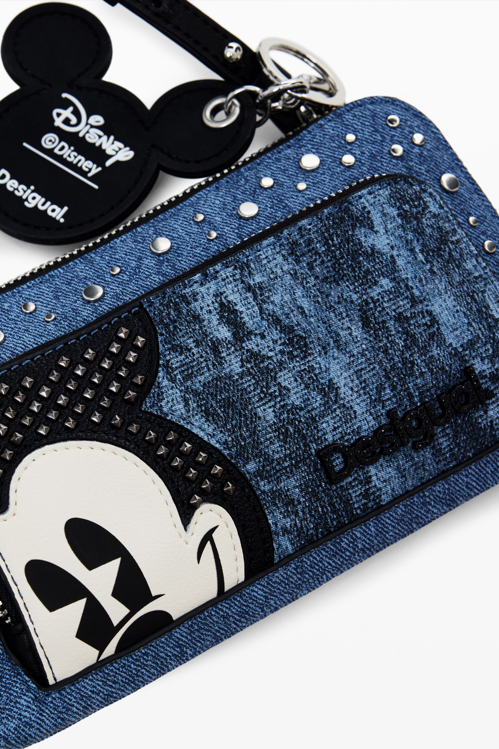Carteira grande de brim do Mickey Mouse