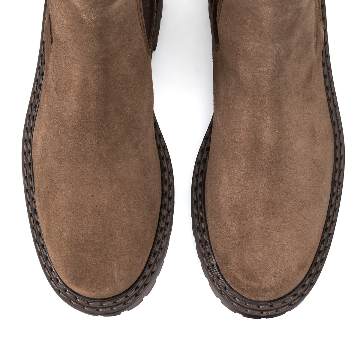 COLEÇÕES LA REDOUTE<br>Botas Chelsea em camurça, Assinatura JUDITH