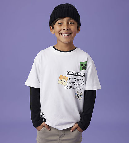 Name It T-Shirt - NkmJafar Minecraft - Bright White m. Print