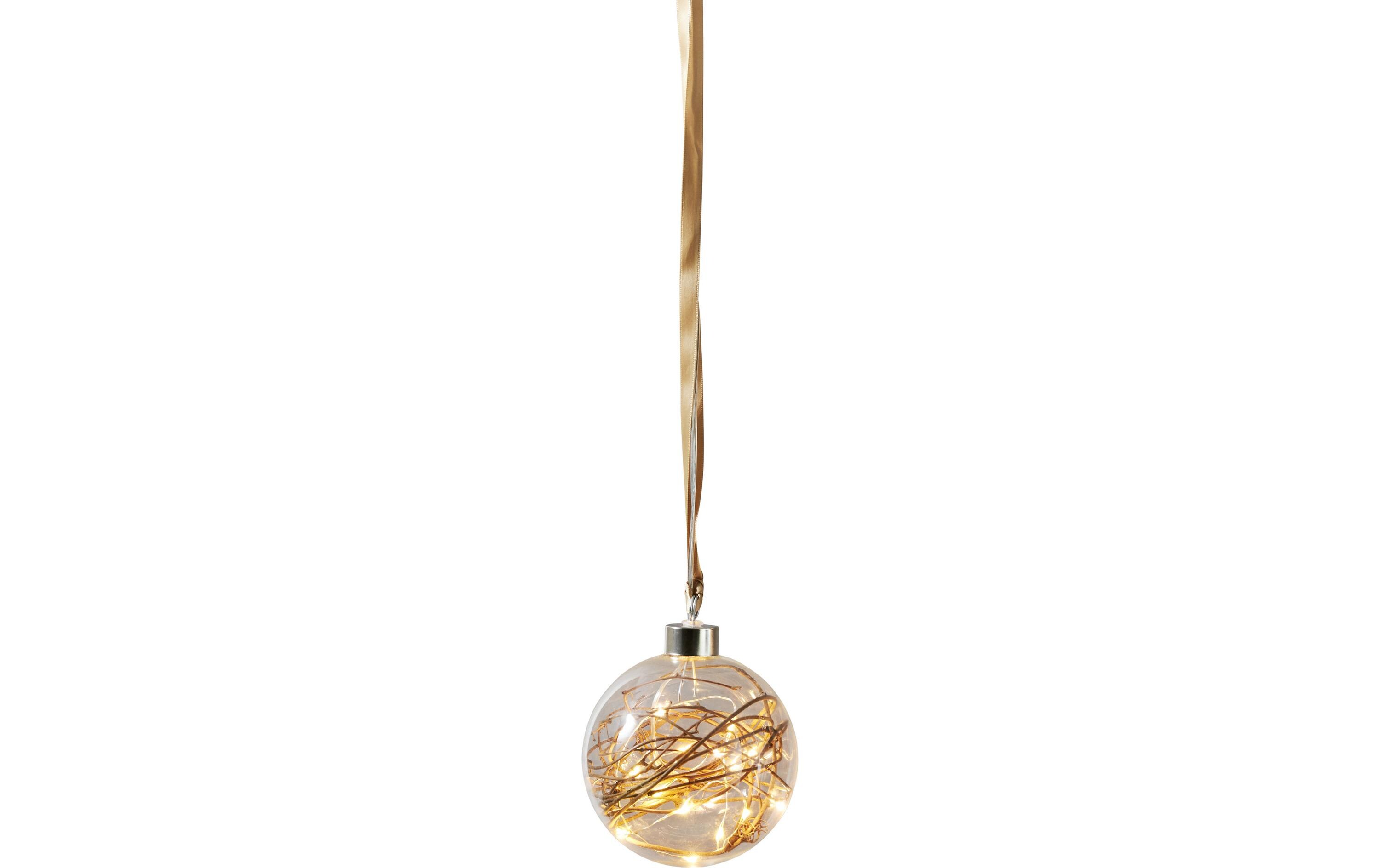 Weihnachtskugel Glow 15 LED, 10 cm, indoorWeihnachtskugel mit Beleuchtung