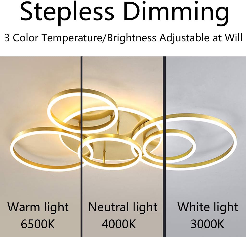 LED Modern Deckenleuchte Wohnzimmer Deckenlampe Creative Runden Deckenlicht Aluminium Acryl Lampenschirm Helligkeit Farbtemperatur einstellbar Esstisch Halle Beleuchtung Innenleuchte,Weiß