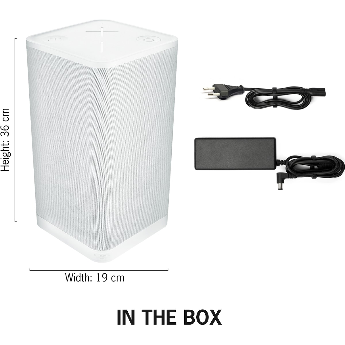 Ultimate Ears Hyperboom bærbar Bluetooth høyttaler (hvit)