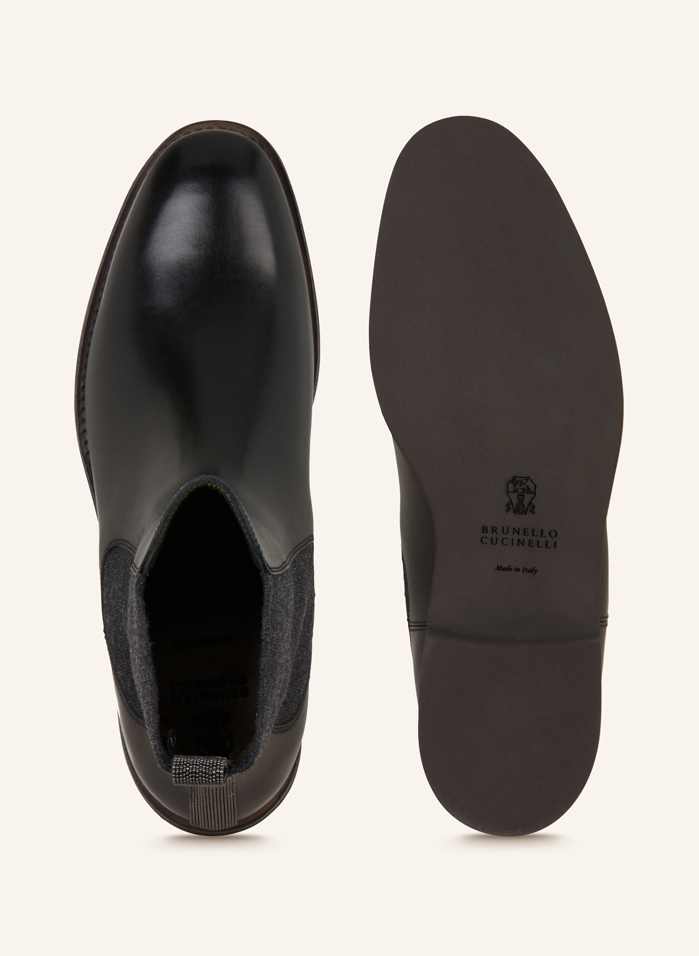 BRUNELLO CUCINELLI Chelsea-Boots mit Schmucksteinen