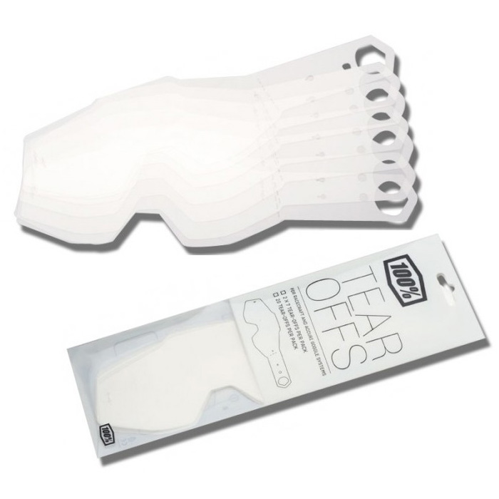 100% - Tear-offs Racecraft+/Racecraft/Accuri/Strata laminés