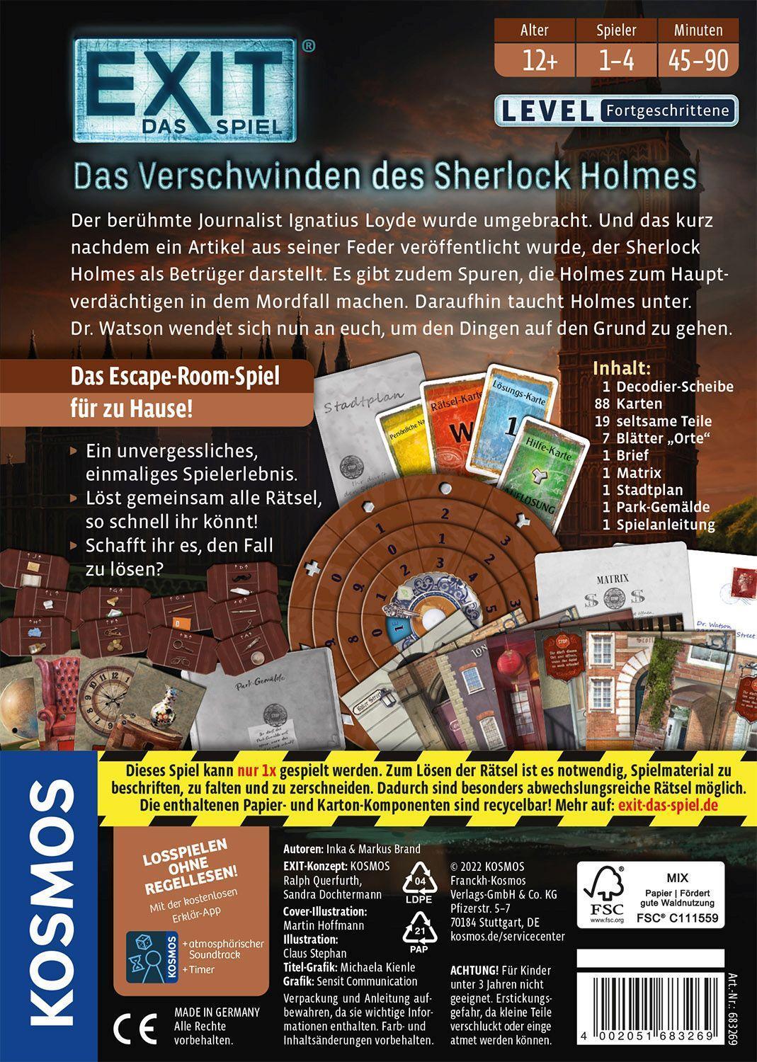 EXIT-Verschwinden d.Sherlock Holmes (F)